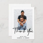 Einfaches Hochfahren mit Minimalistischem Skript f Dankeskarte (Vorne/Hinten)