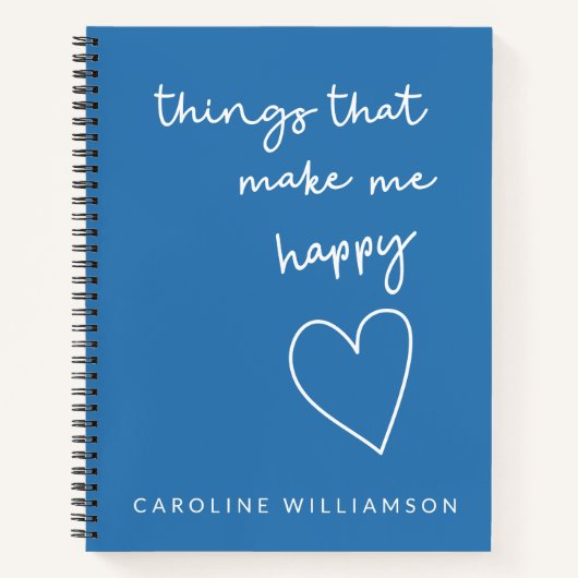 Einfaches Hochglanzangebot Personalisiertes Blau Notizblock (Vorderseite)