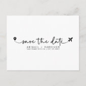 Einfaches Hochzeit in Urlaubsort-Script-Foto Postkarte (Vorderseite)