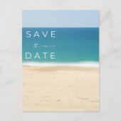 Einfaches Hochzeitbudget an der Strandküste Save t Ankündigungspostkarte (Vorderseite)