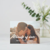 Einfaches Hochzeitdatum für Foto Postkarte (Stehend Vorderseite)