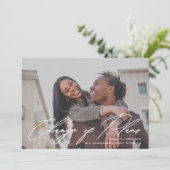 Einfaches Hochzeitenwechsel bei Fotos mit neuem Da Ankündigung (Stehend Vorderseite)