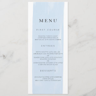 Einfaches Hochzeitmenü mit Wasserfarbe Menükarte