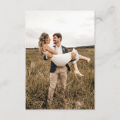 Einfaches Hochzeitmongramm Klassischer Minimal QR  Begleitkarte (Vorderseite)