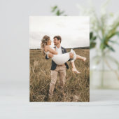 Einfaches Hochzeitmongramm Klassischer Minimal QR Begleitkarte (Stehend Vorderseite)