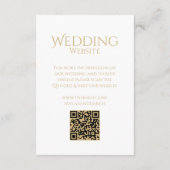 Einfaches Hochzeitmongramm Klassischer Minimal QR Begleitkarte (Rückseite)