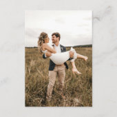 Einfaches Hochzeitmongramm Klassischer Minimal QR Begleitkarte (Vorderseite)