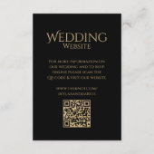 Einfaches Hochzeitmongramm Klassischer Minimal QR Begleitkarte (Rückseite)