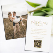 Einfaches Hochzeitmongramm Klassischer Minimal QR Begleitkarte