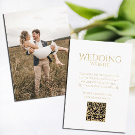 Einfaches Hochzeitmongramm Klassischer Minimal QR Begleitkarte