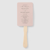 Einfaches Hochzeitsfeierprogramm in Solid Light Pi Fächer (Vorderseite)