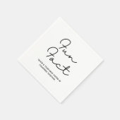 Einfaches Hochzeitsfieber Papier Napkin Serviette (Ecke)