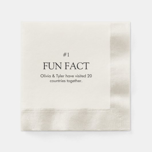 Einfaches Hochzeitsfieber Papier Napkin Serviette (Vorderseite)