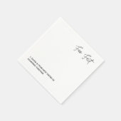 Einfaches Hochzeitsfieber Papier Napkin Serviette (Ecke)