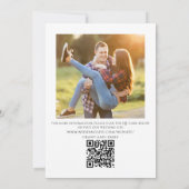 Einfaches Hochzeitsfoto Save the Date (Rückseite)