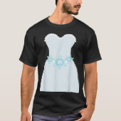Einfaches Hochzeitskleid für Brautpartys T-Shirt (Vorderseite)