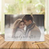 Einfaches Hochzeitskript-Foto Gästebuch