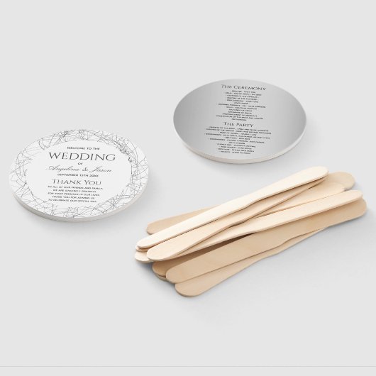 Einfaches Hochzeitsprogramm Fächer (Non-assembled)