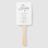 Einfaches Hochzeitsprogramm für Elegante Kalligraf Fächer (Vorderseite)