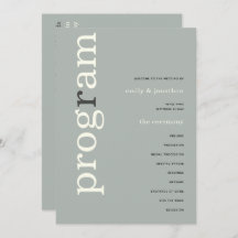 Einfaches Hochzeitsprogramm für Elfenbein