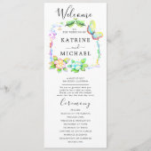 Einfaches Hochzeitsprogramm für Flora Programm (Vorderseite)