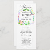 Einfaches Hochzeitsprogramm für Flora Programm (Vorne/Hinten)