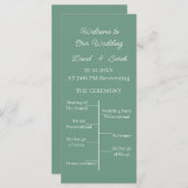 Einfaches Hochzeitsprogramm für grüne Gewohnheiten (Vorne/Hinten)