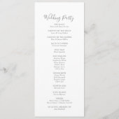 Einfaches Hochzeitsprogramm für mehrfarbige Wildbl Programm (Rückseite)