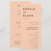 Einfaches Hochzeitsprogramm für Minimalistische Ap (Vorne/Hinten)