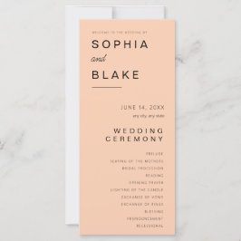 Einfaches Hochzeitsprogramm für Minimalistische Ap