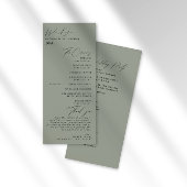 Einfaches Hochzeitsprogramm für Minimalistische Gr Programm