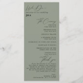 Einfaches Hochzeitsprogramm für Minimalistische Gr Programm (Vorderseite)