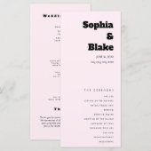 Einfaches Hochzeitsprogramm für Minimalistische La (Vorne/Hinten)