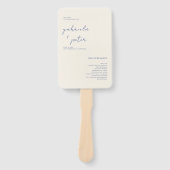 Einfaches Hochzeitsprogramm für Minimalistische Na Fächer (Vorderseite)