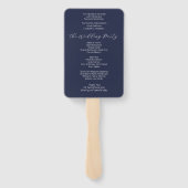 Einfaches Hochzeitsprogramm für Minimalistische Na Fächer (Rückseite)