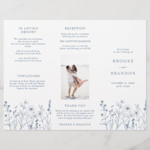 Einfaches Hochzeitsprogramm für Minimalistische Wi