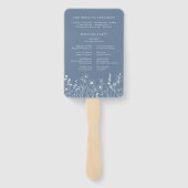 Einfaches Hochzeitsprogramm für Minimalistische Wi Fächer (Rückseite)