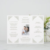 Einfaches Hochzeitsprogramm für Minimalistisches F (Stehend Vorderseite)