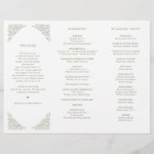 Einfaches Hochzeitsprogramm für Minimalistisches F (Rückseite)