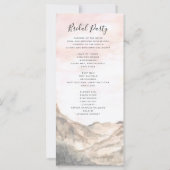 Einfaches Hochzeitsprogramm für moderne Wasserfarb (Rückseite)