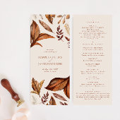 Einfaches Hochzeitsprogramm für Rustikale Terracot