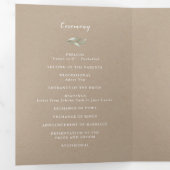 Einfaches Hochzeitsprogramm für rustikale Vegetati Dreifach-gefaltete Programmkarte (Innen Erste Seite)