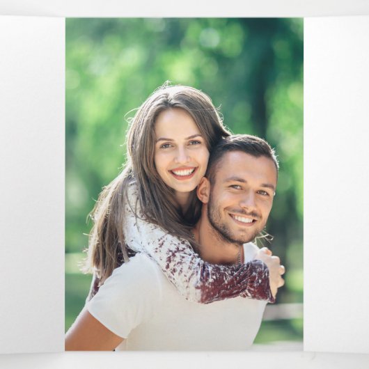 Einfaches Hochzeitsprogramm für rustikale Vegetati Dreifach-gefaltete Programmkarte (Innenseite Mitte)