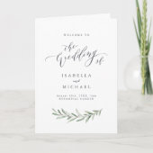 Einfaches Hochzeitsprogramm für rustikale Vegetati Programm (Vorderseite)