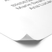 Einfaches Hochzeitsprogramm für Silberfolien (3) Poster (Ecke)