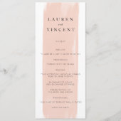 Einfaches Hochzeitsprogramm für Wasserfarben Programm (Vorderseite)