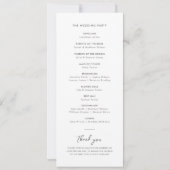 Einfaches Hochzeitsprogramm in Rosa Einladung (Rückseite)