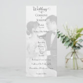 Einfaches Hochzeitsprogramm mit Foto Programm (Stehend Vorderseite)