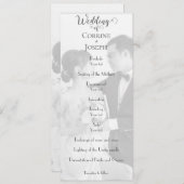 Einfaches Hochzeitsprogramm mit Foto Programm (Vorne/Hinten)