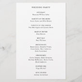 Einfaches Hochzeitsprogramm mit minimalem Budget (Hinten)